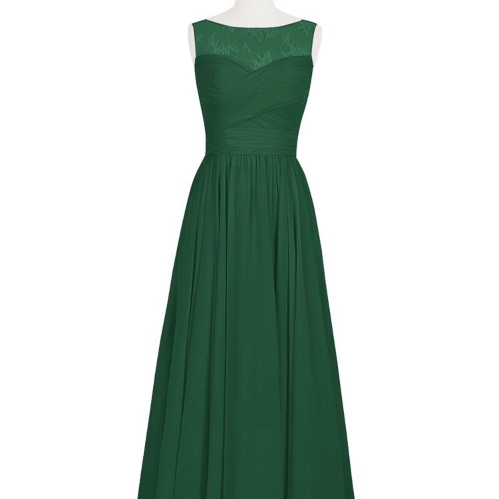 Azazie Dark Green Aliya Bridesmaids Dress